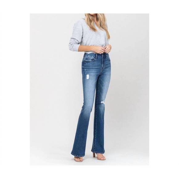 Vervet by Flying Monkey Luna Full Size High Rise Flare Jeans